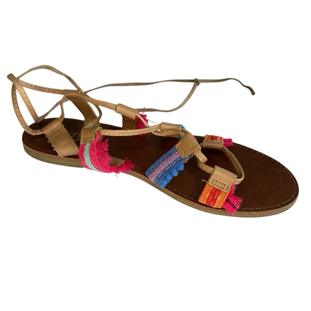 Brash Women’s Rio Leg Wrap Flat Sandal – Size 9.5